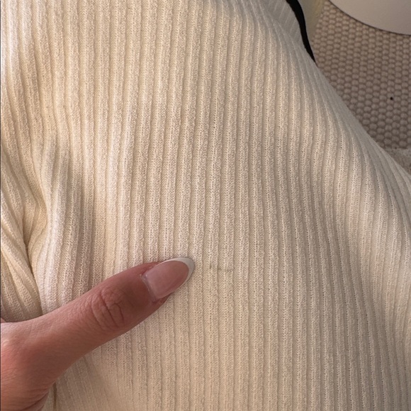 Oak & Fort White Strapless Ribbed Top - Picture 5 of 5